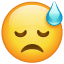 Kallsvett på pannan-emoji U+1F613