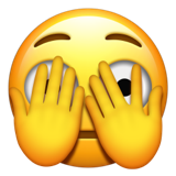 Emoji med kikande öga U+1FAE3