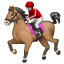 Hästrace-emoji U+1F3C7