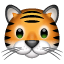 Tigeransikte-emoji på Whatsapp U+1F42F